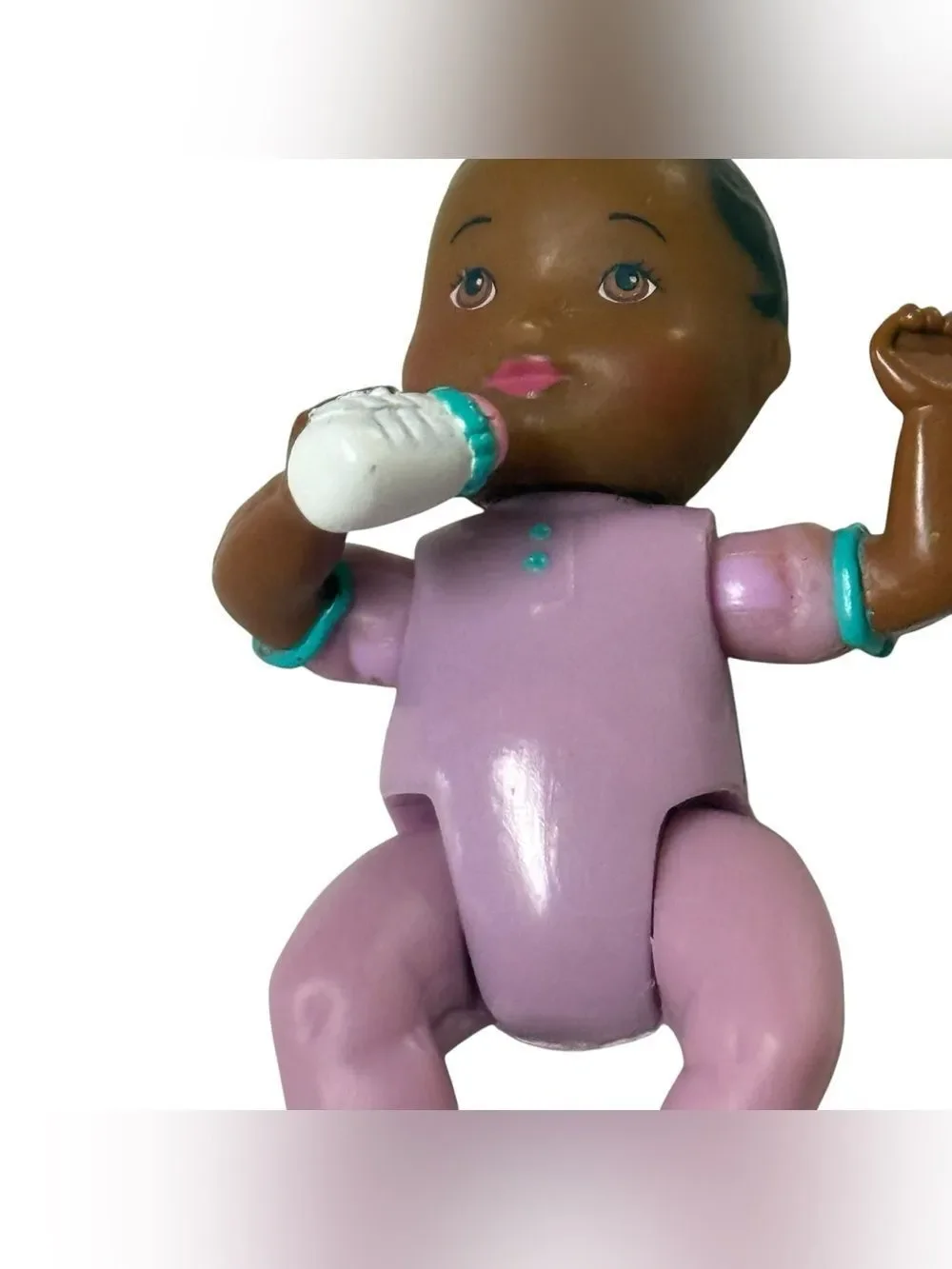 Fisher-Price Loving Family African American Baby Girl Doll Holding a Bottle